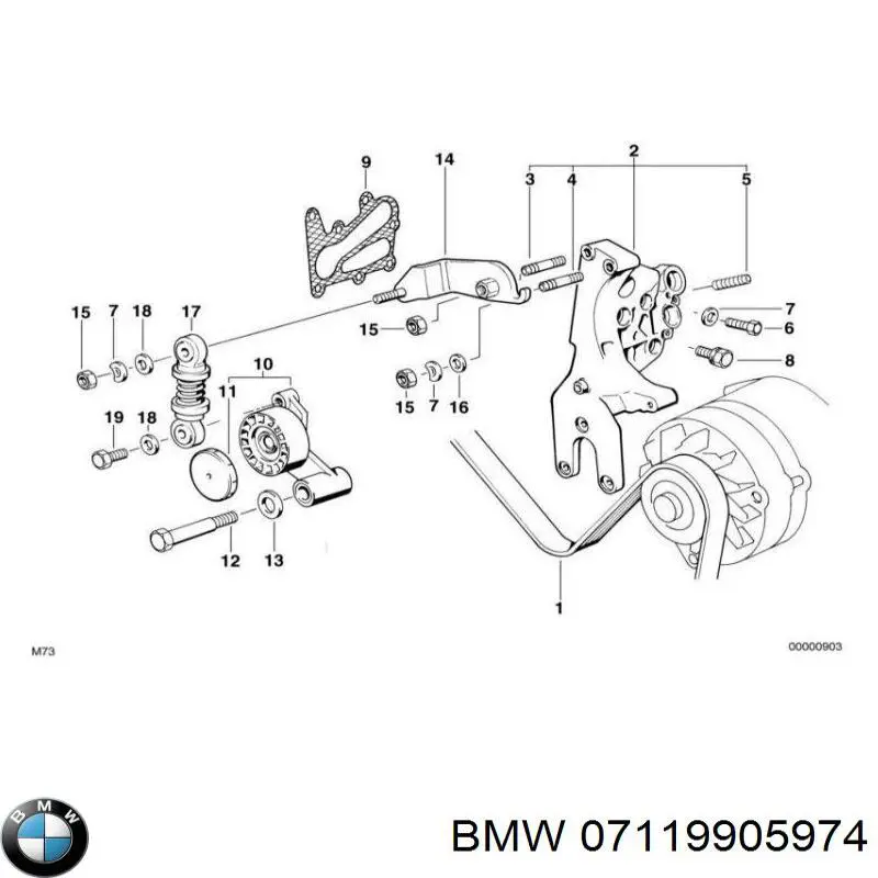 Болт головки блока циліндрів, ГБЦ BMW 7119905974 ціна, від 1.58 USD