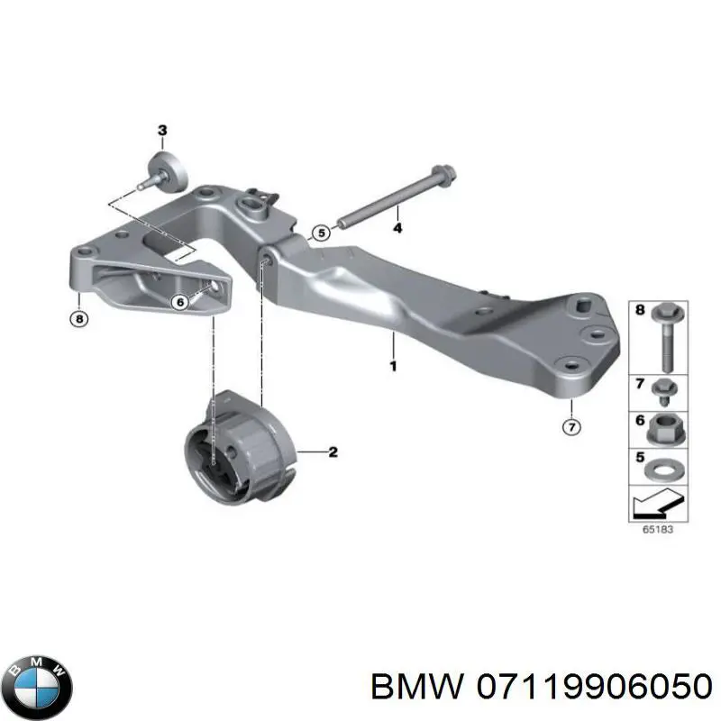 Купити 07119906050 BMW Гайка кріплення приймальної труби глушника (штанів)
