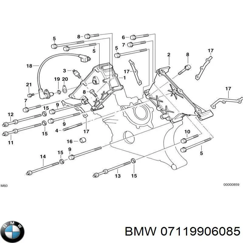 Болт переднього важеля, нижнього 07119906085 BMW