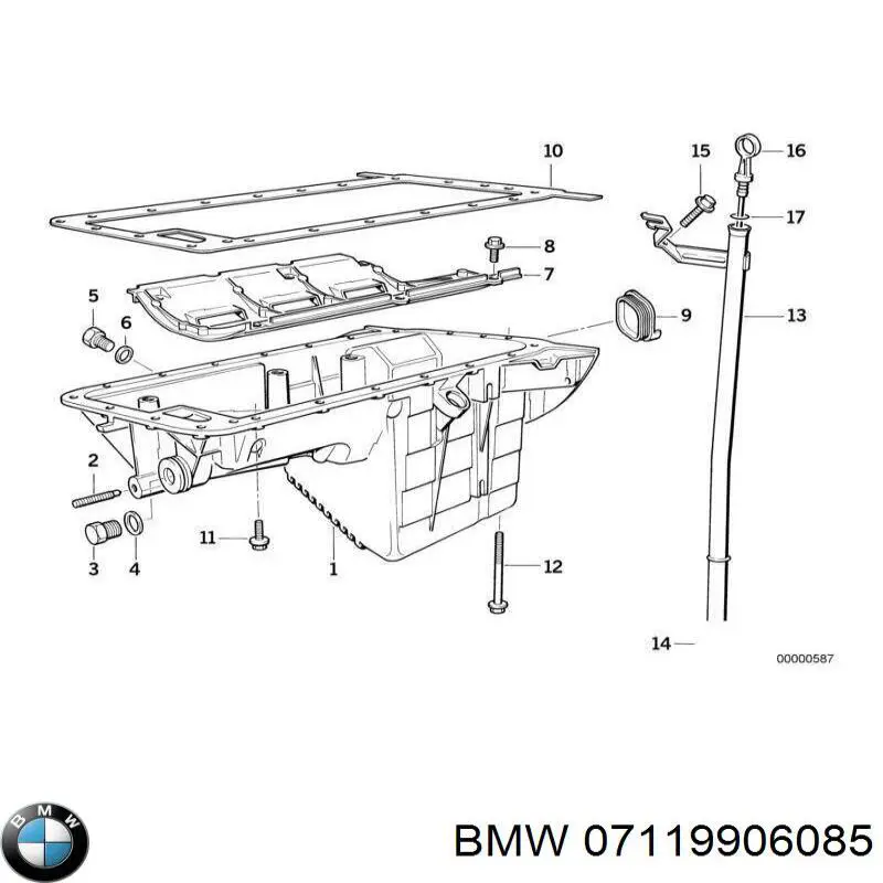 Болт переднього важеля, нижнього 07119906085 BMW