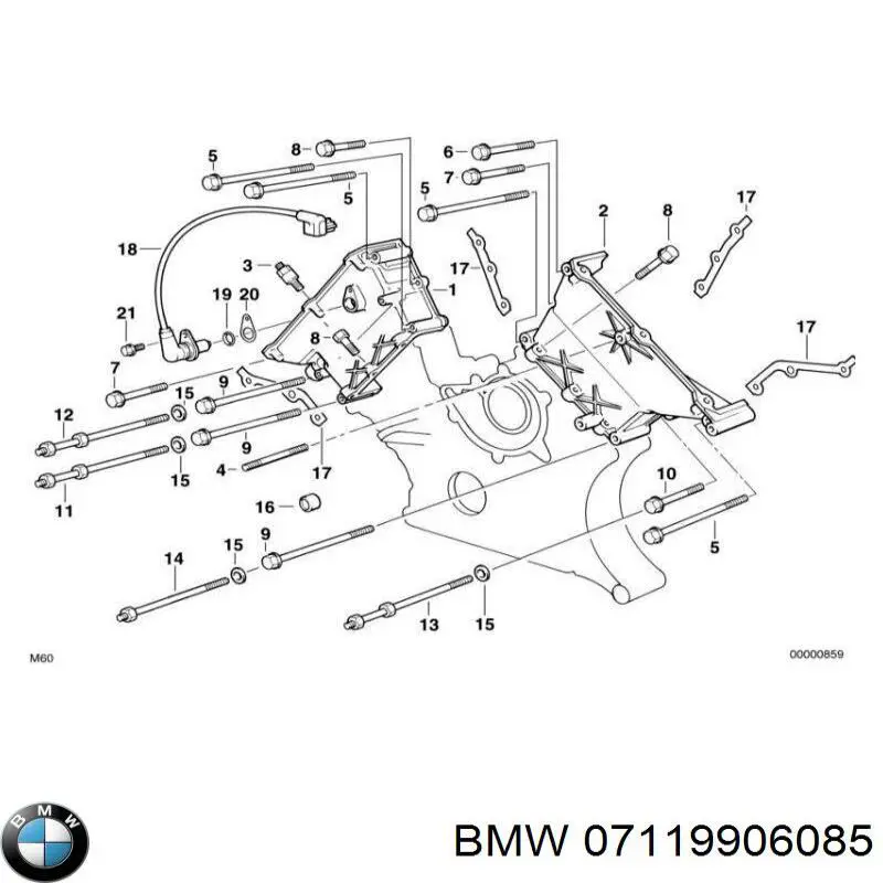 07119906085 BMW Болт переднього важеля, нижнього