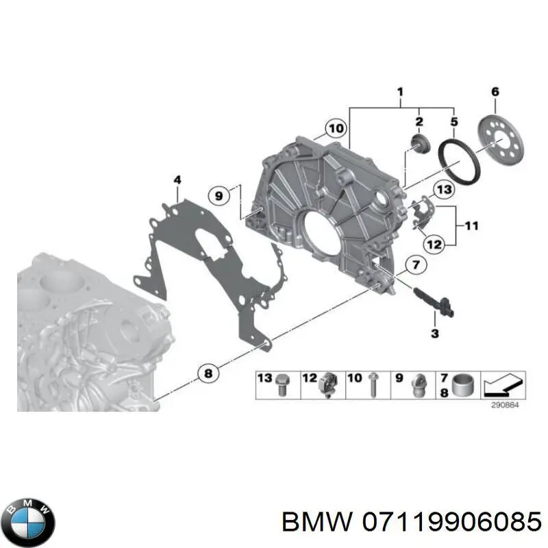 Болт переднього важеля, нижнього BMW 07119906085 ціна, від 7.82 USD