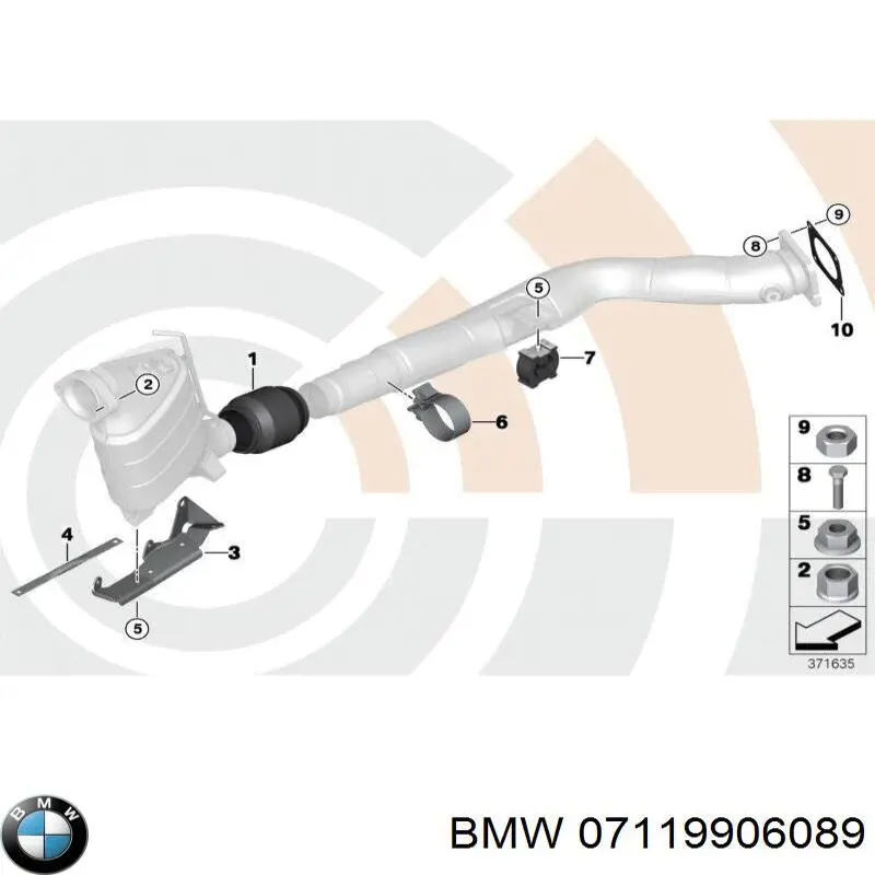 07119906089 BMW Болт/гайка кріплення