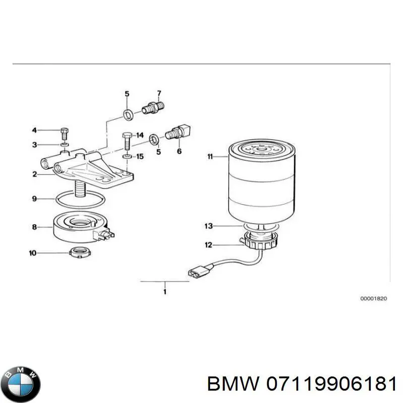 Болт головки блока циліндрів, ГБЦ 7119906181 BMW