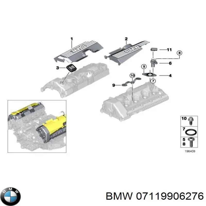 Купити 07119906276 BMW Кільце ущільнювача маслозаливної горловини