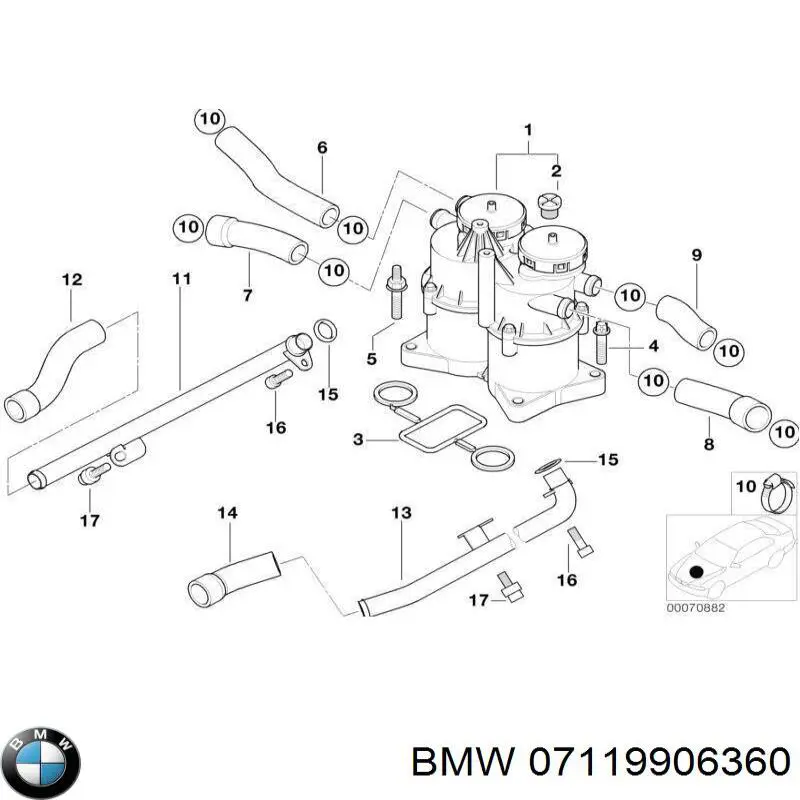 Прокладка кришки горловини, маслозаливної 07119906360 BMW