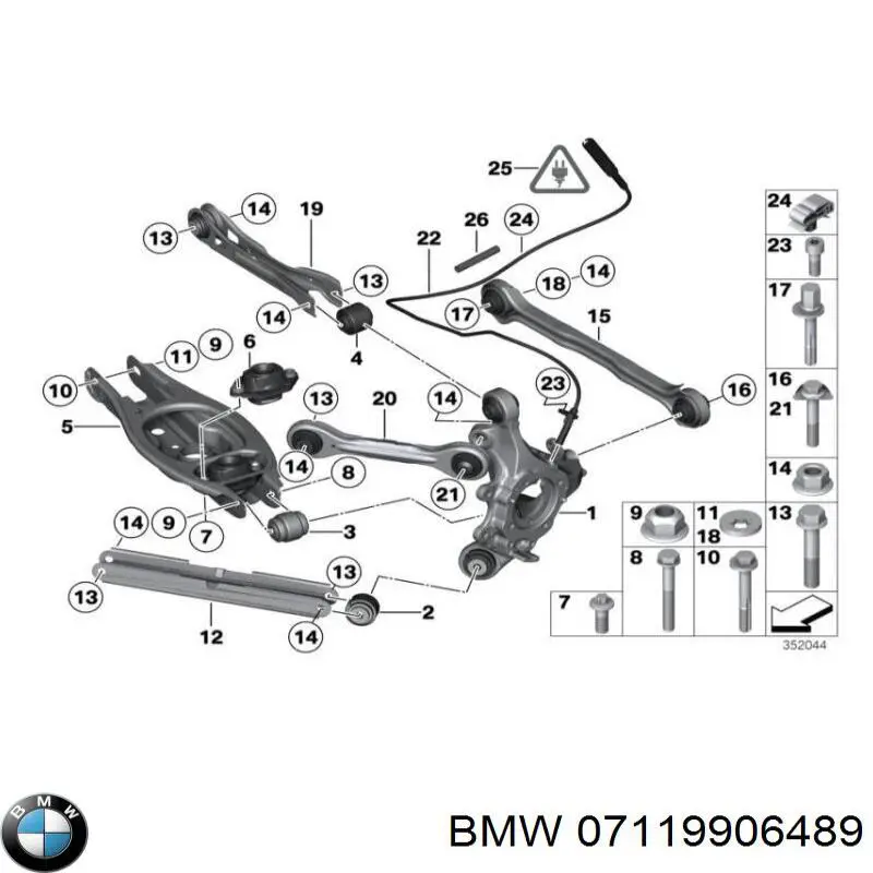 Купити 7119906489 BMW Болт переднього важеля