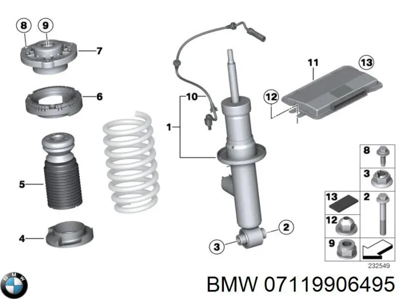 Болт переднього важеля 07119906495 BMW