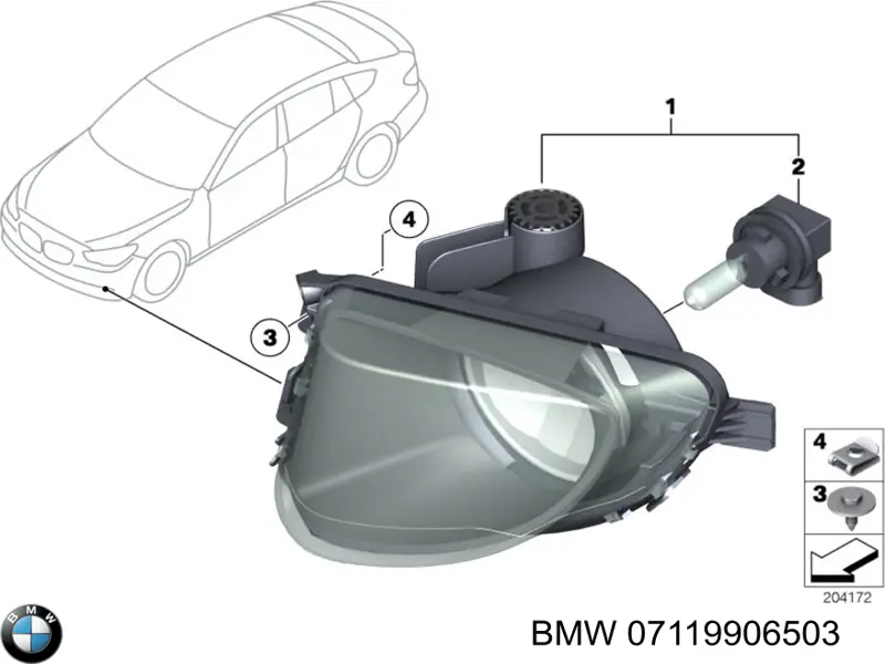 Лампочка галогенна 07119906503 BMW