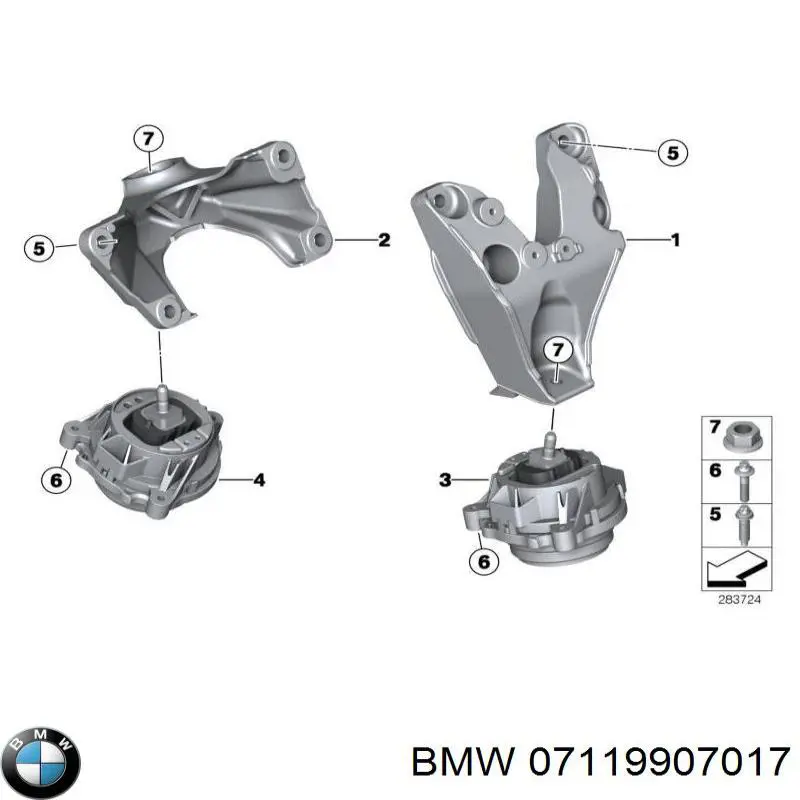 Купити 07119907017 BMW Болт переднього важеля, нижнього