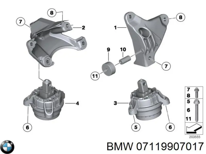 Болт переднього важеля, нижнього BMW 07119907017 ціна, від 3.34 USD