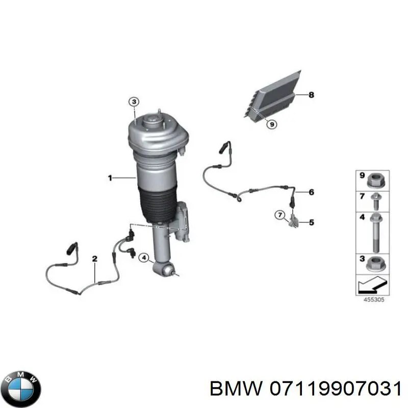 Болт переднього важеля, нижнього BMW 07119907031 ціна, від 11.66 USD