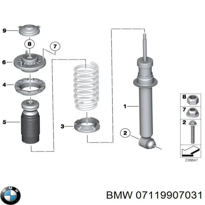 Болт переднього важеля, нижнього 7119907031 BMW