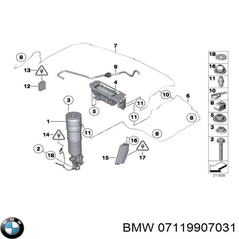 Купити 07119907031 BMW Болт переднього важеля, нижнього