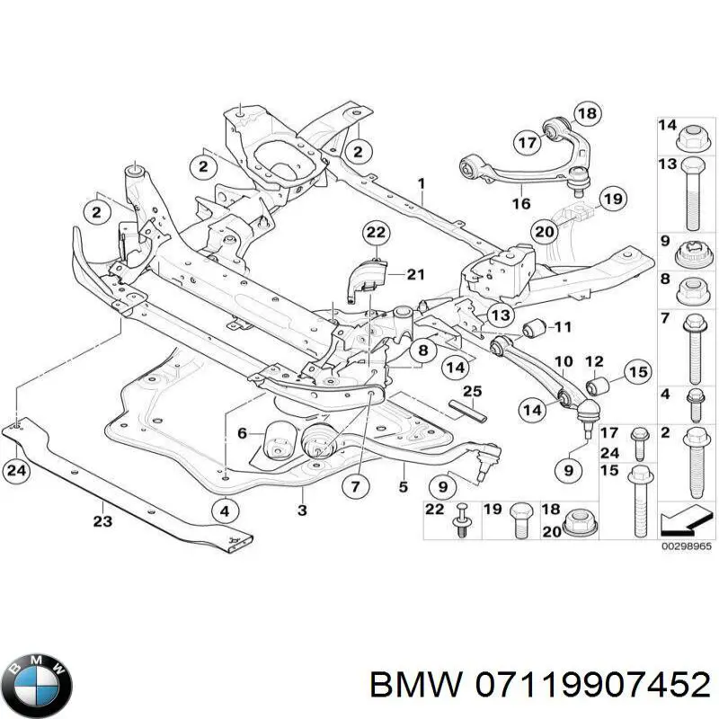 Купити 7119907452 BMW Болт переднього важеля