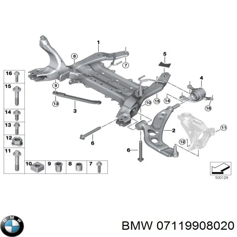 Болт головки блока циліндрів, ГБЦ 07119908020 BMW