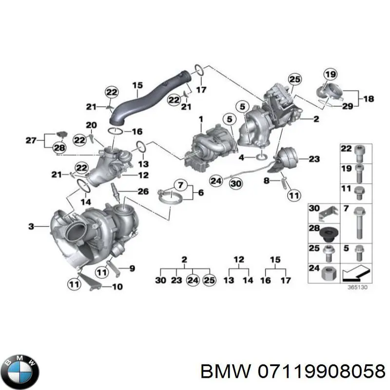 Кільце ущільнювача шланга компресора, нагнітального на BMW X5 (E70)