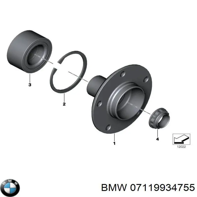 Купити 07119934755 BMW Підшипник задньої ступиці