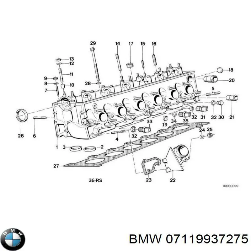 Кришка/пробка розширювального бачка 7119937275 BMW