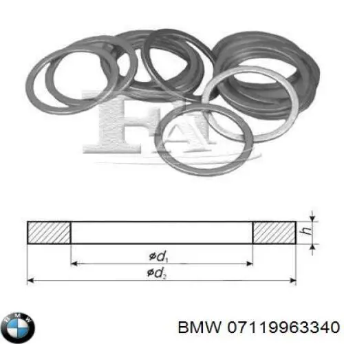 Прокладка піддону АКПП BMW 07119963340 ціна, від 0.74 USD
