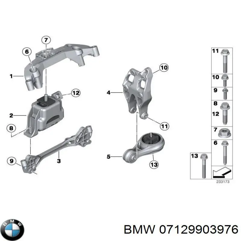 Підшипник задньої ступиці 07129903799 BMW
