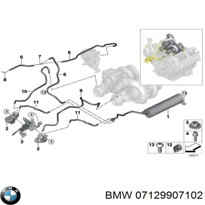 Підшипник задньої ступиці 7129907102 BMW
