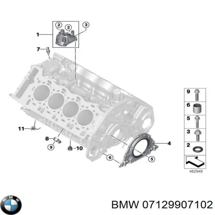7129907102 BMW Підшипник ступиці задньої