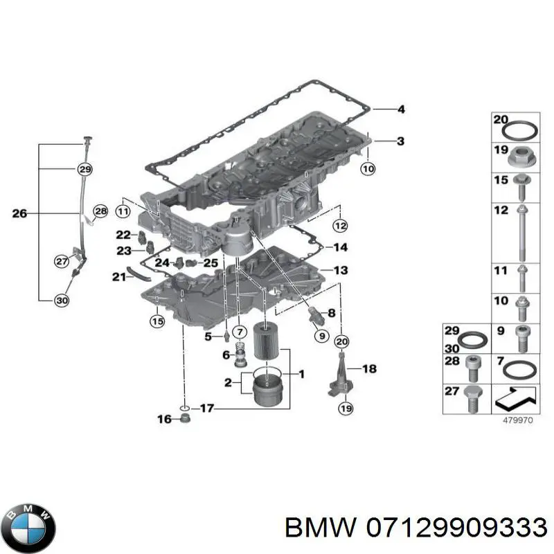 Болт переднього важеля, нижнього 07129909333 BMW