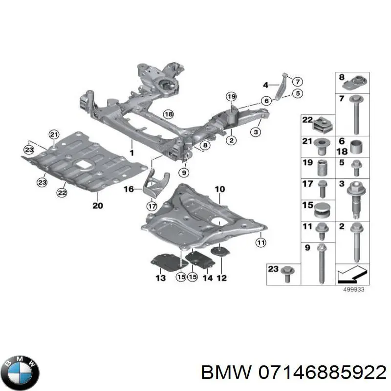 Болт переднього важеля BMW 07146885922 ціна, від 4.80 USD