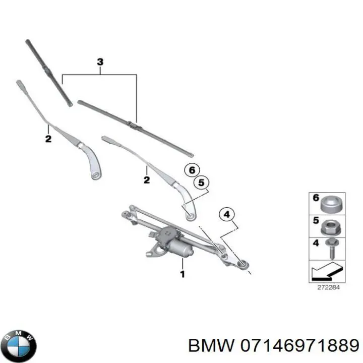 Гайка кріплення приймальної труби глушника (штанів) BMW 07146971889 ціна, від 1.24 USD