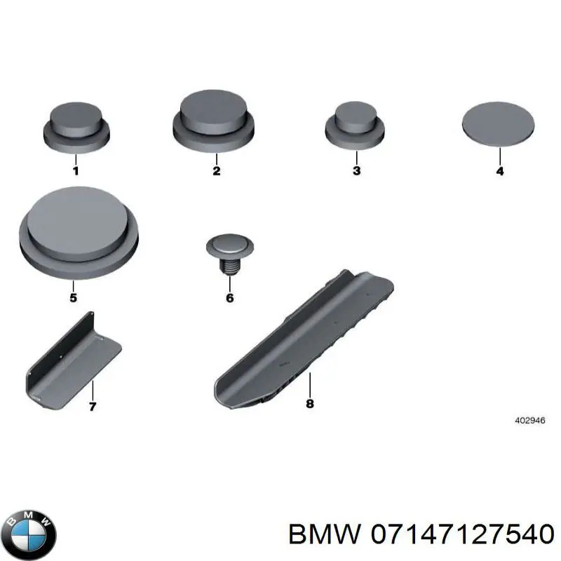 Ремкомплект головного гальмівного циліндру BMW 07147127540 ціна, від 0.83 USD