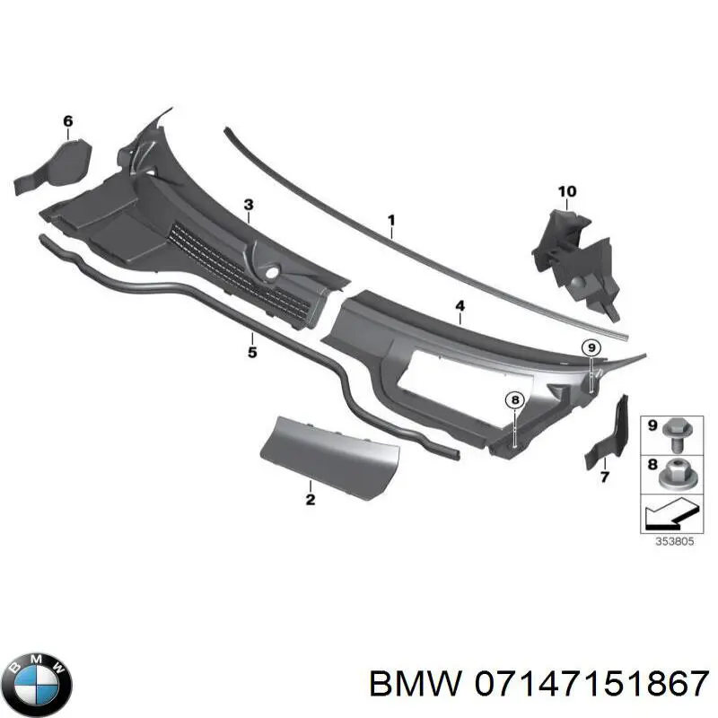 Болт переднього важеля, нижнього 7147151867 BMW