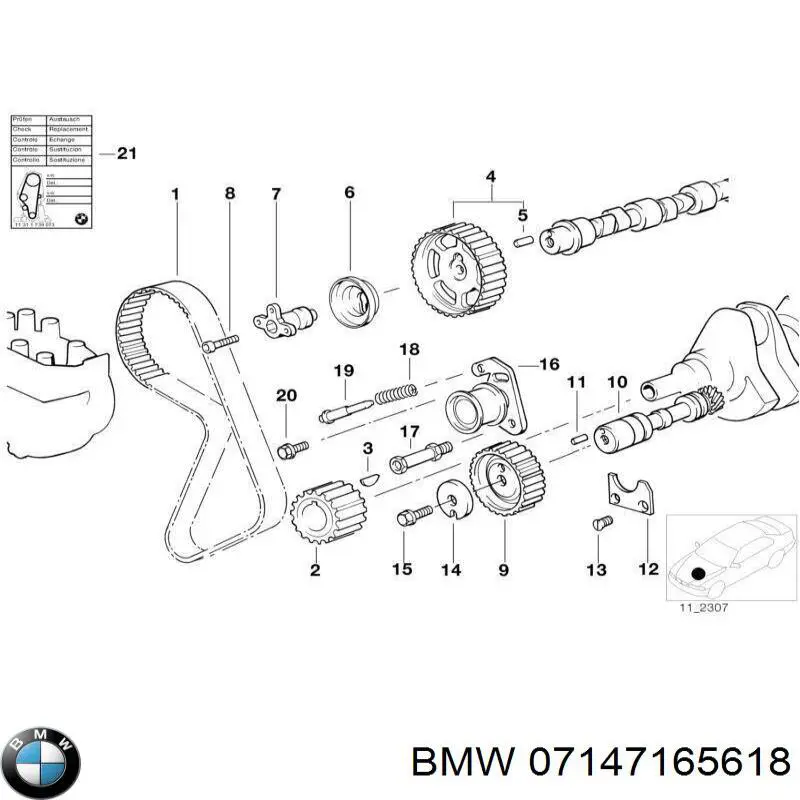 Купити 07147165618 BMW Болт переднього важеля, нижнього