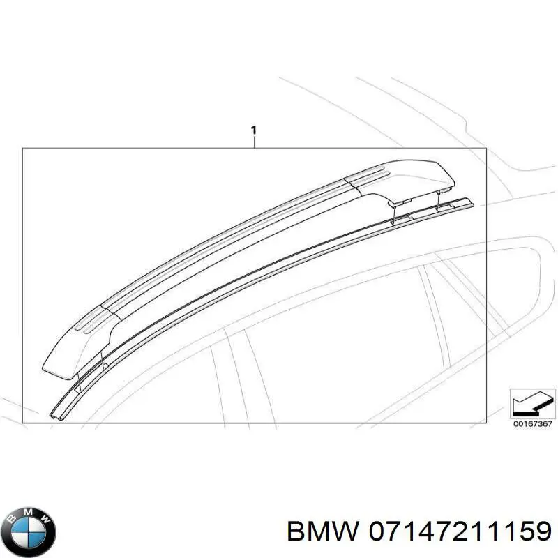 Болт (гвинт) кріплення рейлінгу даху на BMW X6 (E72)