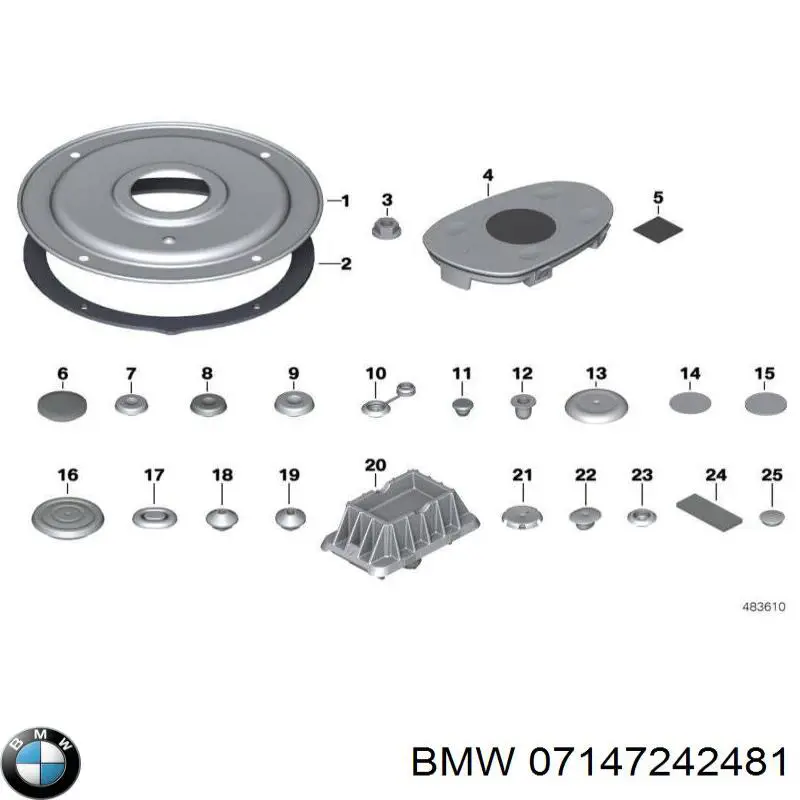 Накладка задньої 3-й/5-й двері BMW 07147242481 ціна, від 132.57 USD