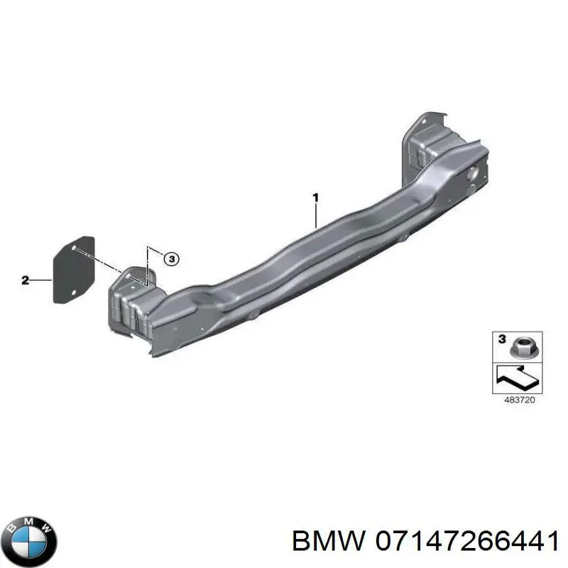 Купити 07147266441 BMW Гайка кріплення приймальної труби глушника (штанів)