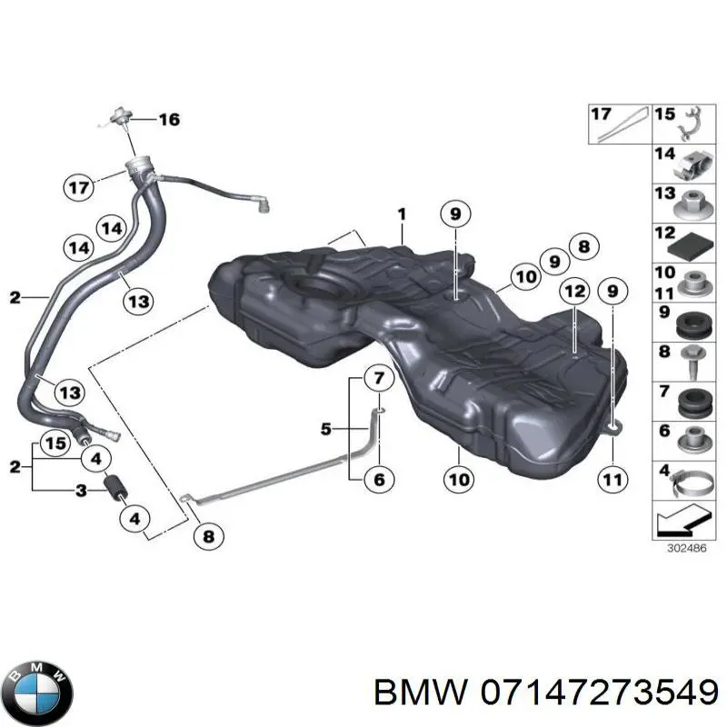Купити 07147273549 BMW Кронштейн переднього номерного знака