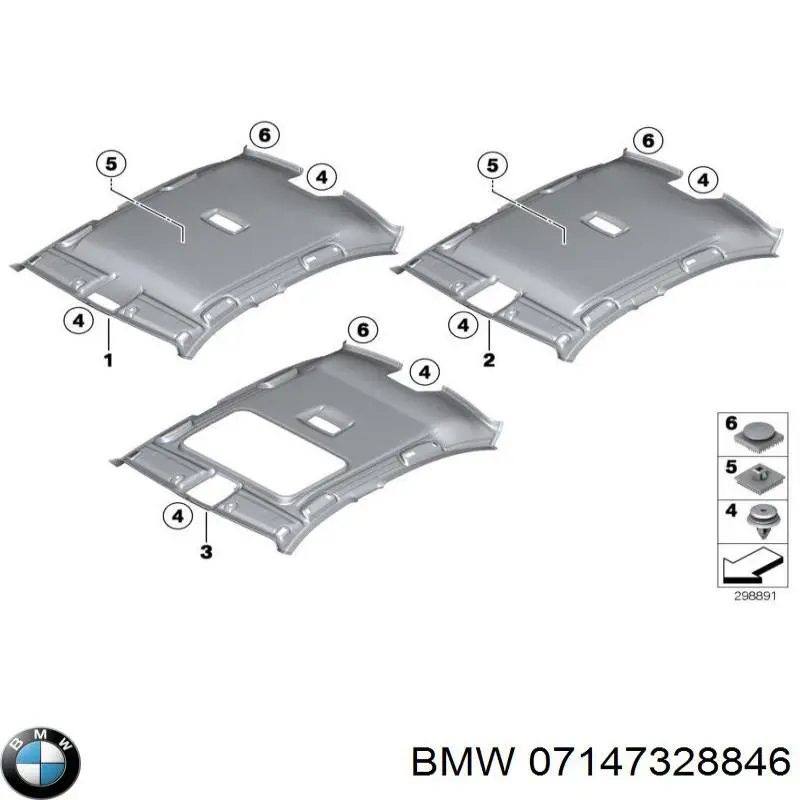 Пістон (кліп) кріплення підкрилки переднього крила BMW 07147328846 ціна, від 3.79 USD