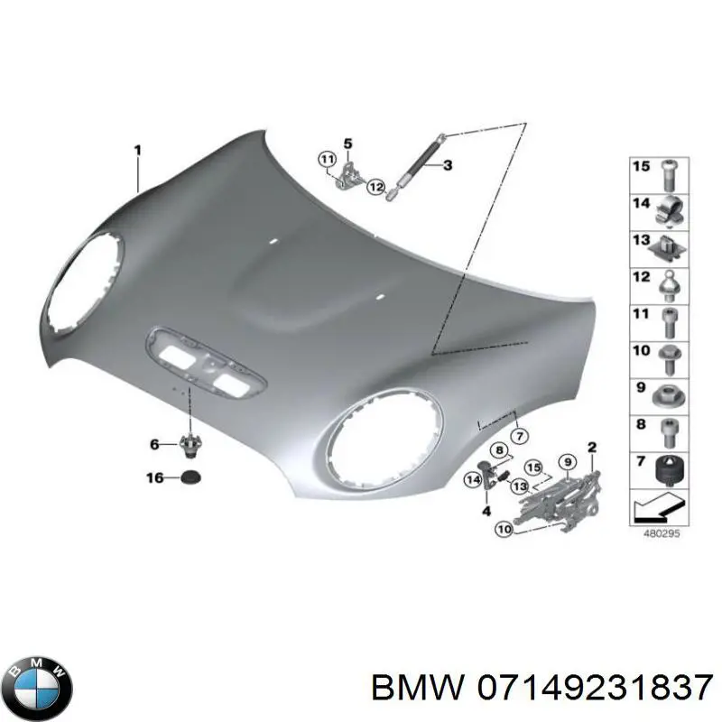 07149231837 BMW Болт переднього важеля, нижнього