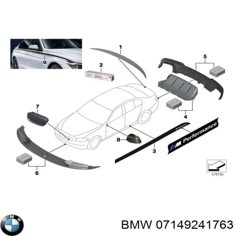 Купити 07149241763 BMW З'єднувальні елементи, система випуску