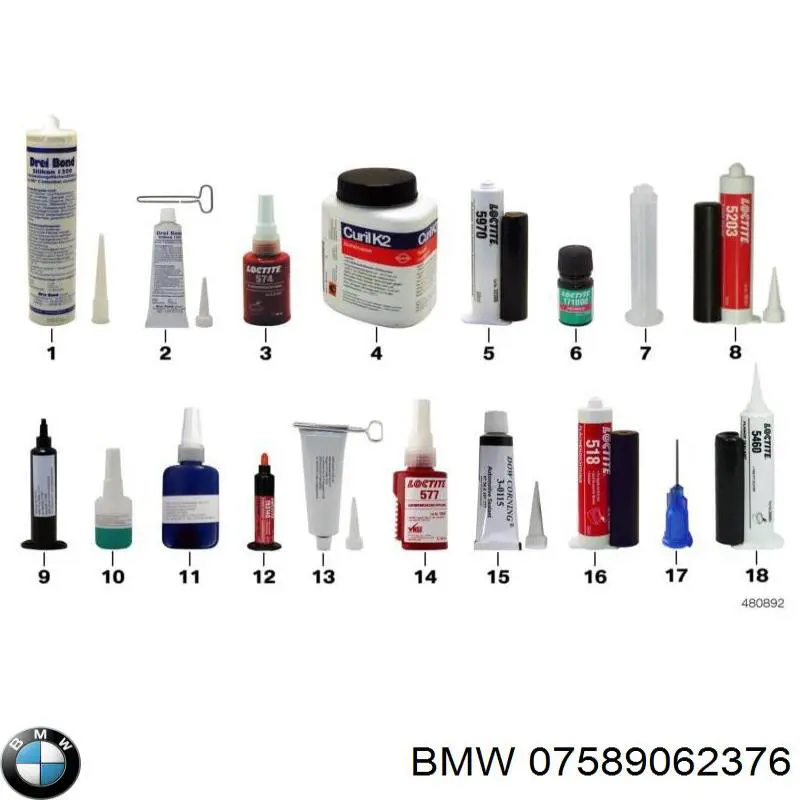 Герметик силіконовий 07589062376 BMW