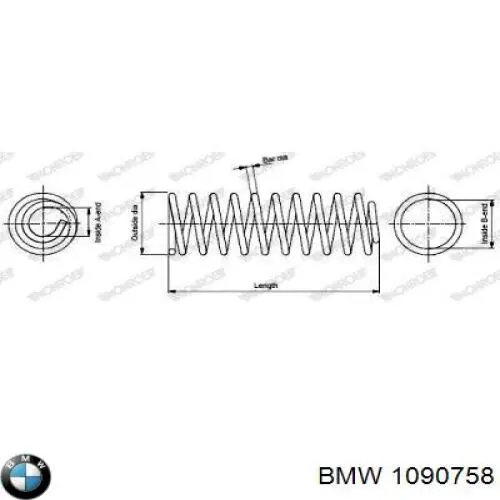 Купити 1090758 BMW Гвинтова пружина підвіска