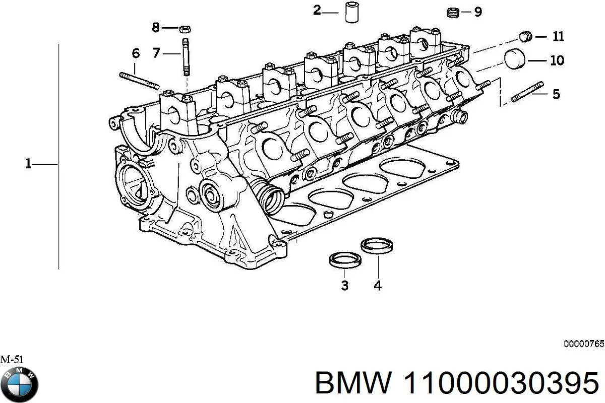 11120031258 BMW Головка циліндрів