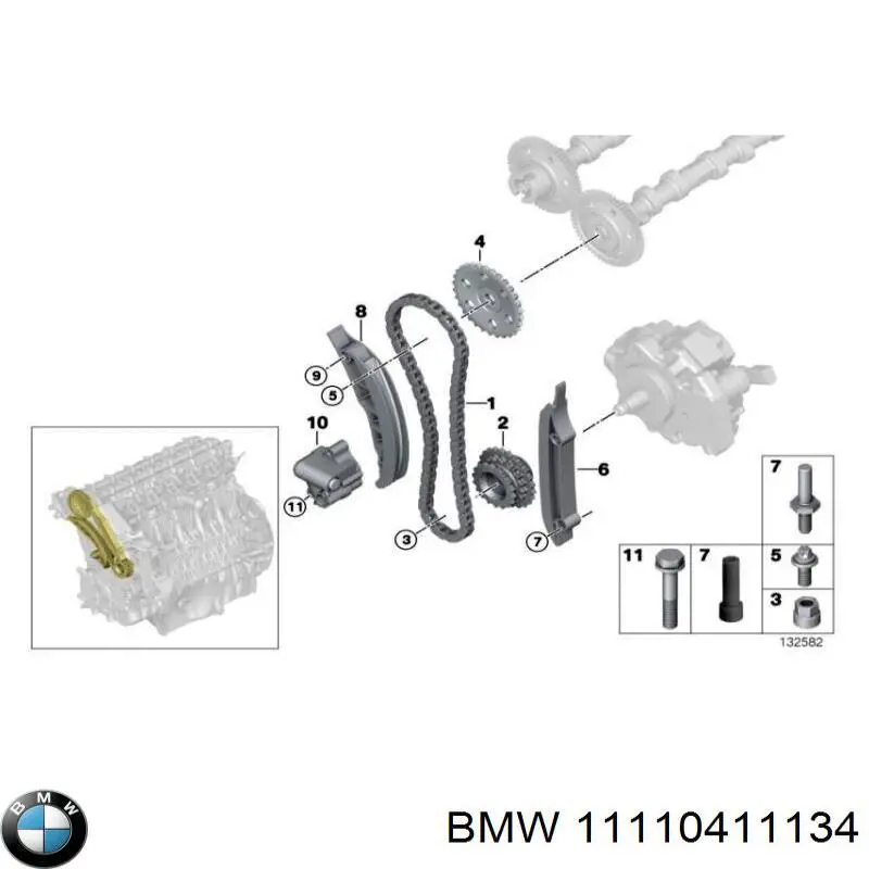 Блок циліндрів двигуна 11110411134 BMW