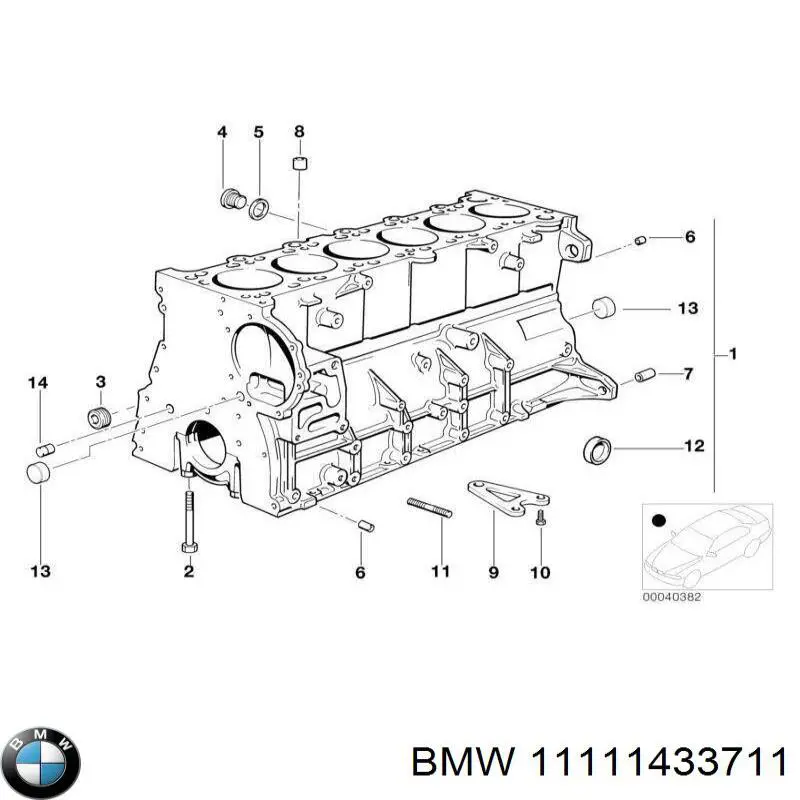 Блок циліндрів BMW 11111433711 ціна, від 4068.78 USD