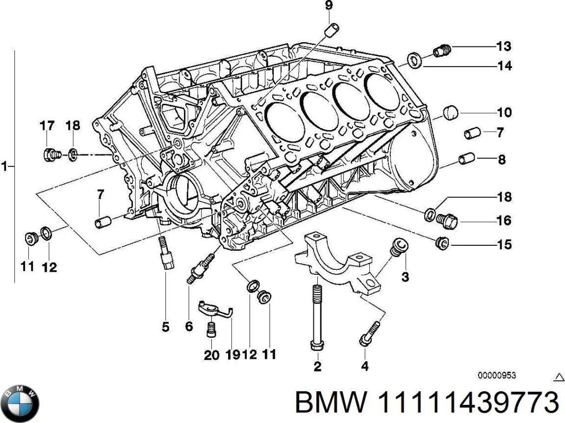 Блок циліндрів BMW 11111439773 ціна, від 4570.99 USD