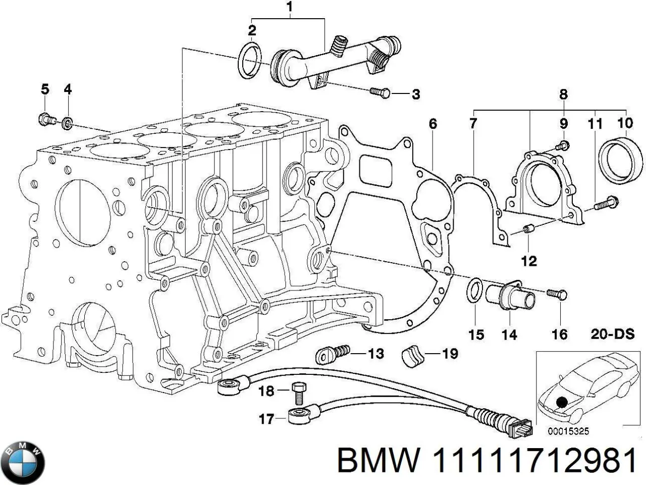Купити 11111712981 BMW Комплект прокладок двигуна, нижній