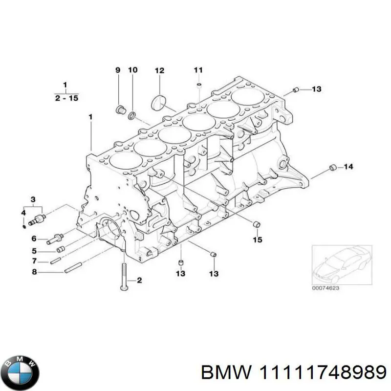 Вісь натягувача привідного ременя 11111748989 BMW