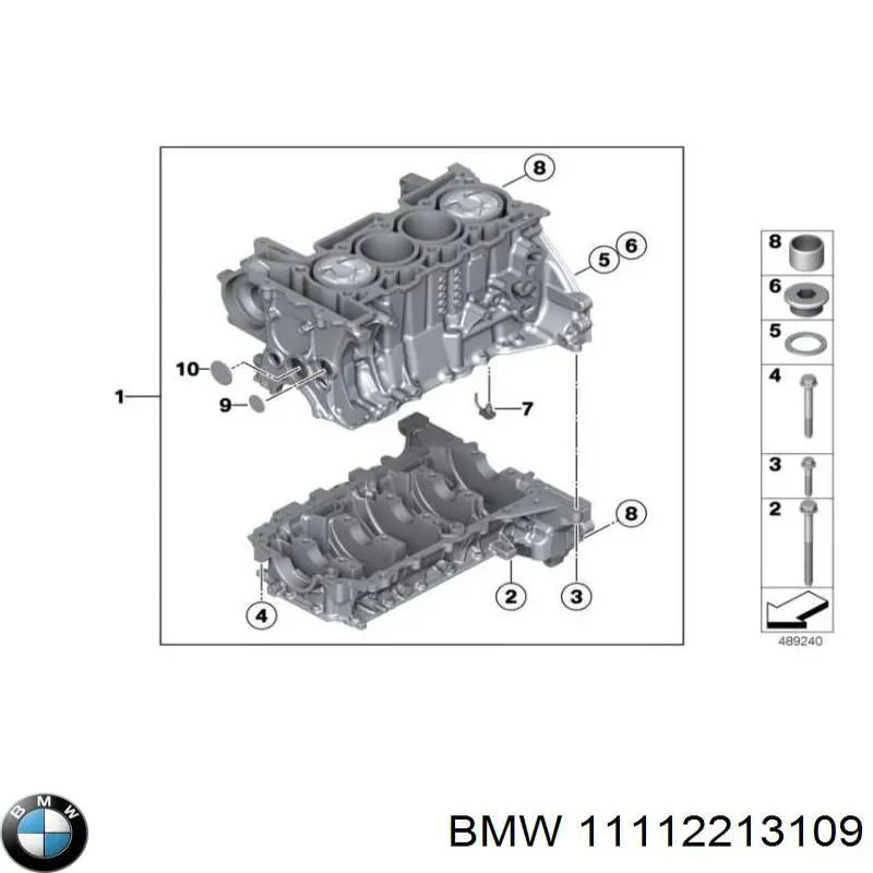 Блок двигуна BMW 11112213109 ціна, від 506.77 USD