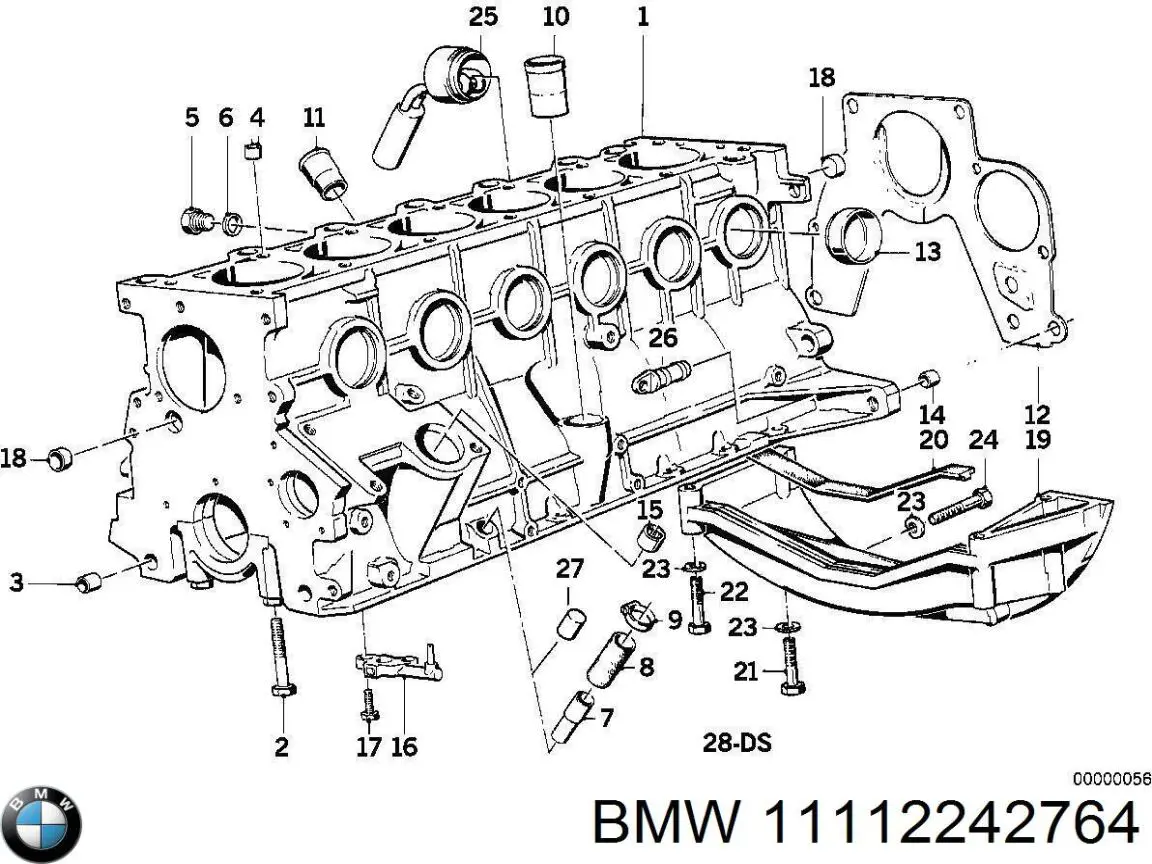 Блок циліндрів BMW 11112242764 ціна, від 126.68 USD